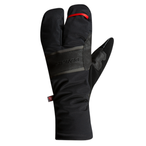 Black Leather Lobster Gel cold weather cycling gloves