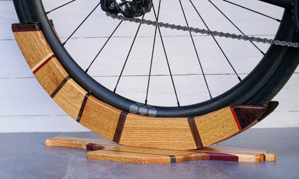 Hand crafted Wisconsin Hardwood Bike Stand